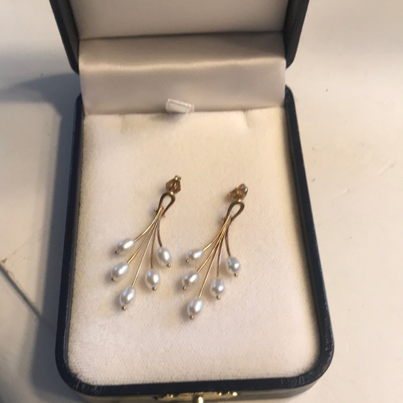 Pearl dropped earrings AUTHENTIC - Picture 4 of 5